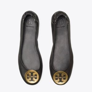 TRAVEL BALLET FLAT LEATHER TORI BURCH SHOES
